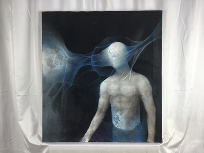 Lot 73 - Mladen Ilic (Serbian, Contemporary) oil on canvas - 'Time' abstract study, signed and dated 2017,  Provenance Saatchiart.com