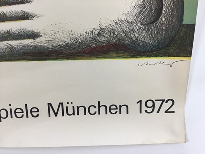 Lot 78 - Horst Antes Munich 1972 Olympics Poster, edition Olympia 1972 GmbH 1970, 101cm x 64cm, unframed