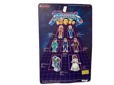Lot 92 - Bandai (c1983) Gerry Anderson & Christopher Burrs Terrahawks action figures including Captain Mary Falconer No.0988723, Lieutenat Hawkeye No.0988724, Doctor Ninestein No.0988721, Space Sergeant 101...
