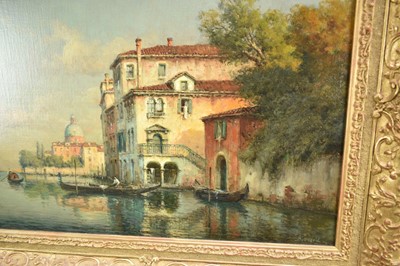 Lot 1111 - *Georges Noël Bouvard (1912-1972) oil on canvas - Venetian Canal, signed Bouvard, 46cm x 61cm, in gilt frame