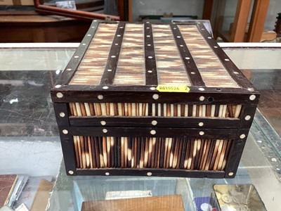 Lot 418 - Collection of antique Sinhalese porcupine quill boxes (9).