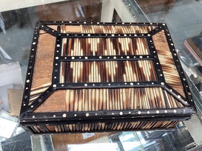 Lot 418 - Collection of antique Sinhalese porcupine quill boxes (9).