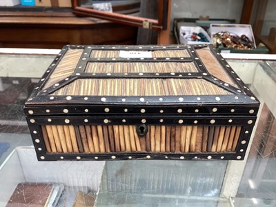 Lot 418 - Collection of antique Sinhalese porcupine quill boxes (9).