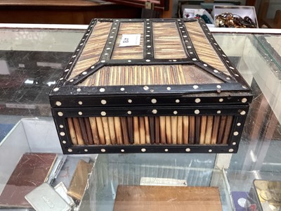 Lot 418 - Collection of antique Sinhalese porcupine quill boxes (9).