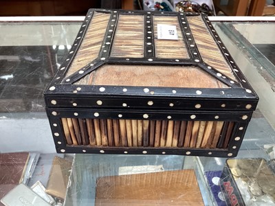 Lot 418 - Collection of antique Sinhalese porcupine quill boxes (9).