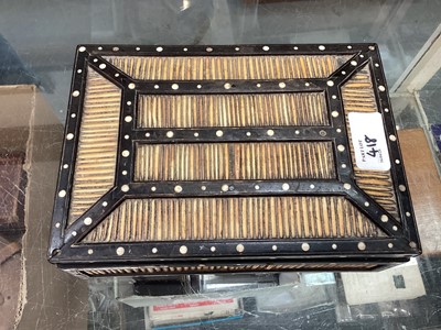 Lot 418 - Collection of antique Sinhalese porcupine quill boxes (9).