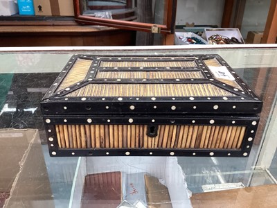 Lot 418 - Collection of antique Sinhalese porcupine quill boxes (9).