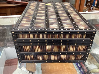 Lot 418 - Collection of antique Sinhalese porcupine quill boxes (9).