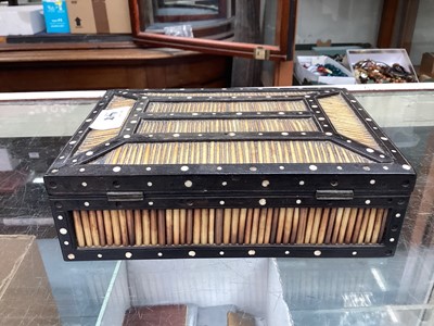 Lot 418 - Collection of antique Sinhalese porcupine quill boxes (9).