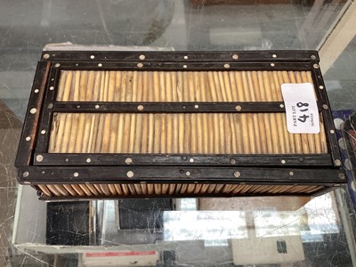 Lot 418 - Collection of antique Sinhalese porcupine quill boxes (9).