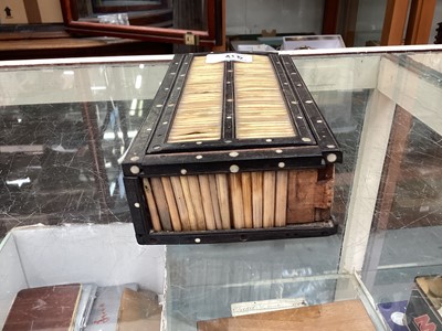 Lot 418 - Collection of antique Sinhalese porcupine quill boxes (9).