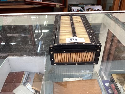 Lot 418 - Collection of antique Sinhalese porcupine quill boxes (9).