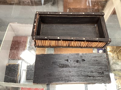 Lot 418 - Collection of antique Sinhalese porcupine quill boxes (9).