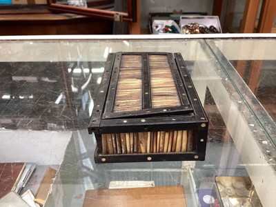 Lot 418 - Collection of antique Sinhalese porcupine quill boxes (9).