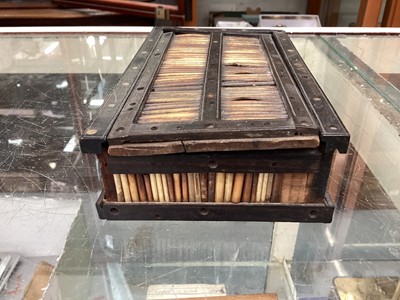 Lot 418 - Collection of antique Sinhalese porcupine quill boxes (9).