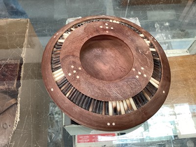 Lot 418 - Collection of antique Sinhalese porcupine quill boxes (9).