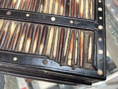 Lot 418 - Collection of antique Sinhalese porcupine quill boxes (9).