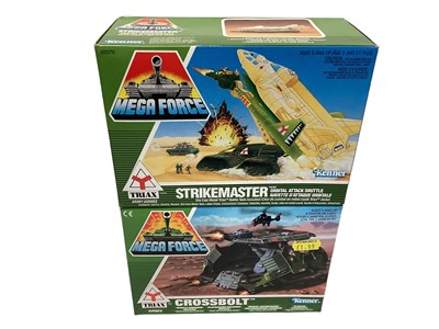Lot 36 - Kenner (c1989) Mega Force diecast Triax & V-Rocs Combat Vehicles including Crossbolt (Mobile Armoured Helipad), Strikemaster (Orbital Attack Shuttle), Thunderwolf (Heavy Lift Helicopter) & Skorpion...