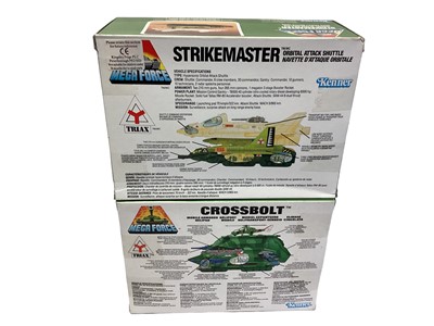 Lot 36 - Kenner (c1989) Mega Force diecast Triax & V-Rocs Combat Vehicles including Crossbolt (Mobile Armoured Helipad), Strikemaster (Orbital Attack Shuttle), Thunderwolf (Heavy Lift Helicopter) & Skorpion...