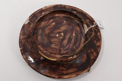 Lot 74 - Antique Palissy ware majolica pottery fish plate - unidentified mark