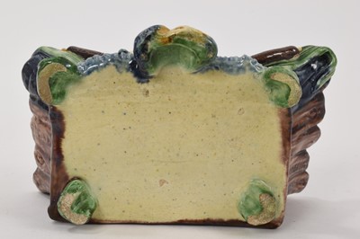 Lot 75 - Antique Palissy ware majolica pottery planter - French