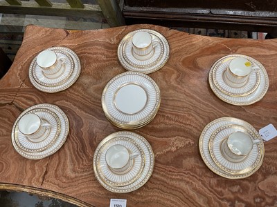 Lot 204 - Wedgwood Colonnade pattern six-eight place service for dinner and coffee, W4339 with gilded decoration, approximately 70 pieces.