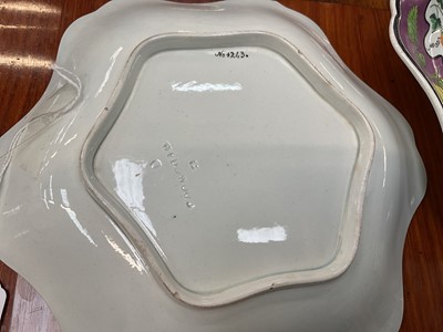 Lot 198 - Pair of Wedgwood pearlware hexagonal dishes, circa 1820, pattern number 1243