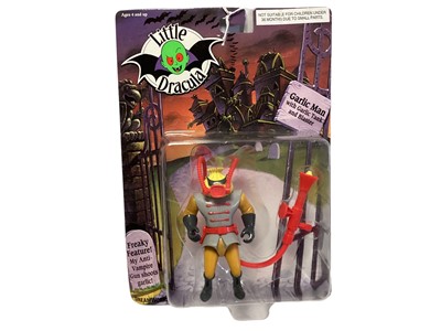 Lot 149 - Ban Dai Dreamworks (c1991) Little Dracula action figures including Garlic Man No.4020, Werebunny No.4020 & Maggot No.4016, all on card with  bubblepack (3)
