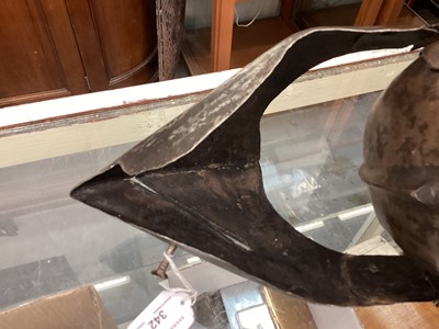 Lot 342 - Handmade bronze replica of a 500BC helmet and a handmade replica of a 15th century Italian Armet helmet (2)