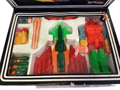 Lot 303 - Arco (c1984) Rogun RGX 1 Robot (Alternate Mode:Laser Gun) in window box No.334, plus Robot/Fighter & Multi Robot (3)