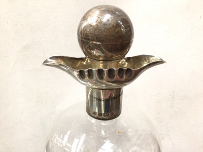 Lot 1096 - Edwardian silver mounted glass decanter (Birmingham 1902)