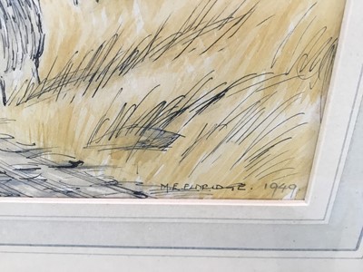 Lot 108 - Mildred E Eldridge (1909-1991) watercolour - Valley scene