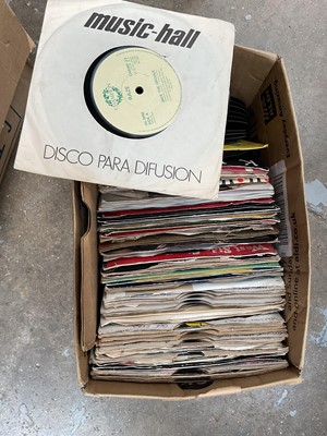 Lot 44 - Four cardboard boxes of singles