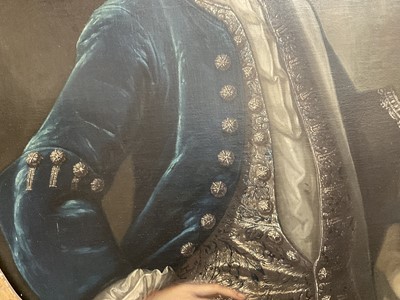 Lot 1060 - René Auguste Constantyn (c.1685- c.1726) oil on canvas, portrait of a young gentleman, named verso as Elias Le Hardy (b. 1717)