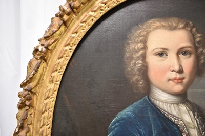 Lot 1060 - René Auguste Constantyn (c.1685- c.1726) oil on canvas, portrait of a young gentleman, named verso as Elias Le Hardy (b. 1717)