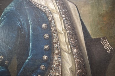 Lot 1060 - René Auguste Constantyn (c.1685- c.1726) oil on canvas, portrait of a young gentleman, named verso as Elias Le Hardy (b. 1717)