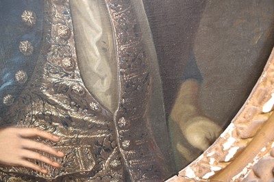 Lot 1060 - René Auguste Constantyn (c.1685- c.1726) oil on canvas, portrait of a young gentleman, named verso as Elias Le Hardy (b. 1717)