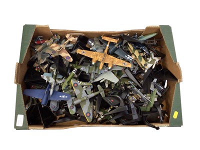Lot 1892 - Three boxes of Corgi die cast aircraft models with stands.