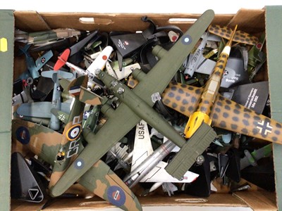 Lot 1892 - Three boxes of Corgi die cast aircraft models with stands.