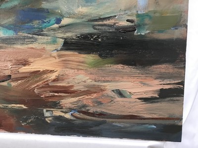 Lot 1 - Louise Balaam (b.1974) oil on canvas - 'Deep blue over Zennor', signed and titled verso, 60cm x 60cm, unframed
