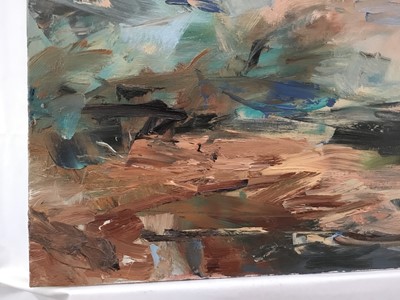 Lot 1 - Louise Balaam (b.1974) oil on canvas - 'Deep blue over Zennor', signed and titled verso, 60cm x 60cm, unframed
