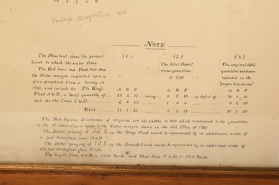 Lot 892 - 19th century hand drawn map - Plan of King's Fleet, in the parishes of Falkenham