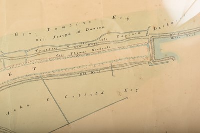 Lot 892 - 19th century hand drawn map - Plan of King's Fleet, in the parishes of Falkenham