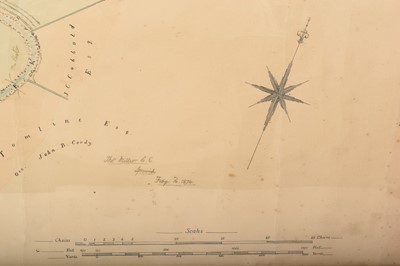 Lot 892 - 19th century hand drawn map - Plan of King's Fleet, in the parishes of Falkenham