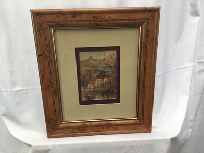 Lot 58 - John Sowden (1838-1926) signed watercolour 1909 - Whitby East Cliff, 18cm x 12.5cm, in glazed frame