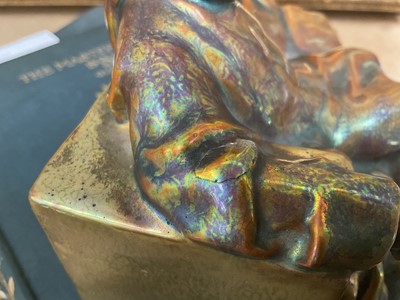 Lot 1507 - Early 20th century Zsolnay iridescent figure of Anonymous, and another. girl with shell