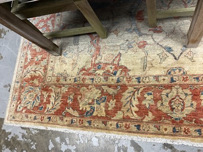 Lot 1530 - Ushak style rug with lotus design