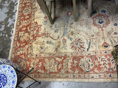 Lot 1530 - Ushak style rug with lotus design