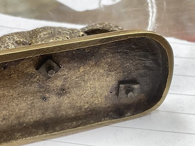 Lot 1523 - Pierre Jules Mene (1810-1877), miniature bronze of a cat and its prey