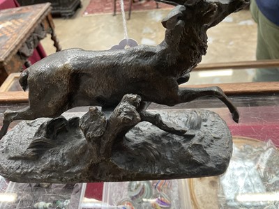 Lot 1528 - Manner of Mene, bronze figure of a stag, apparently unsigned
